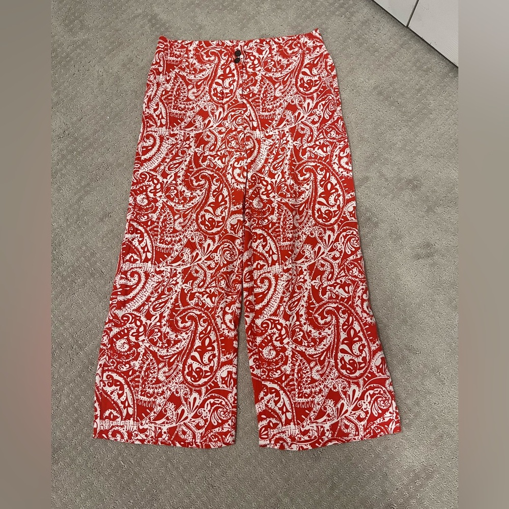 Orange and white Ann Taylor LOFT pants